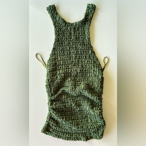 Zara Textured Halter Top Green - Picture 7 of 9